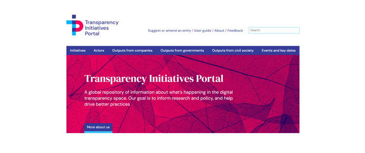 Improving access to information - Transparency Initiatives Portal